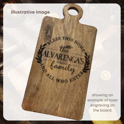 Custom Wooden Cutting Board with Handles