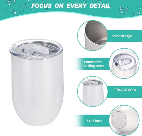 Stainless Steel Insulated Mug  with Spill-Proof Sliding Lid for Coffee Cocktails Drinks 12oz