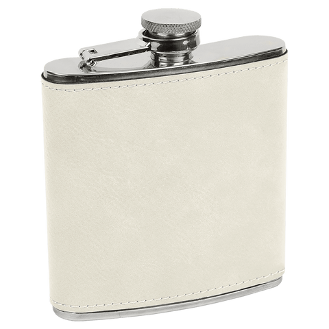 Laserable Leatherette Stainless Steel Flask