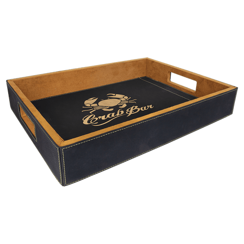 16" x 12" Laserable Leatherette Serving Tray