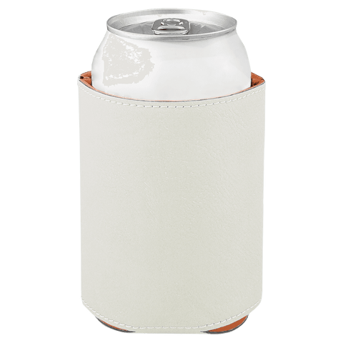 Synthetic leather beverage holder, laser personalization