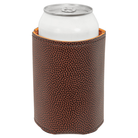 Synthetic leather beverage holder, laser personalization
