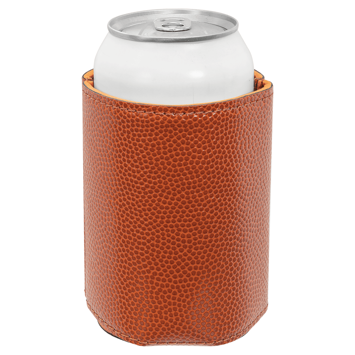 Synthetic leather beverage holder, laser personalization