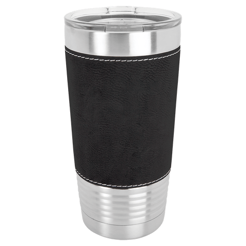Polar Camel 20 oz. Laserable Leatherette Tumbler with Clear Lid
