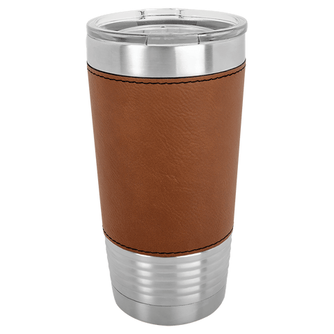 Polar Camel 20 oz. Laserable Leatherette Tumbler with Clear Lid