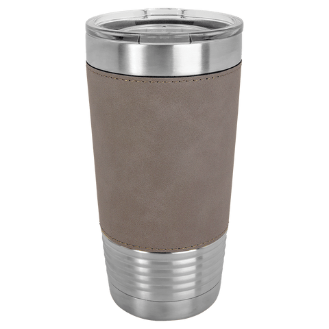 Polar Camel 20 oz. Laserable Leatherette Tumbler with Clear Lid