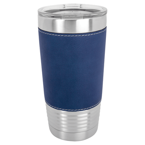 Polar Camel 20 oz. Laserable Leatherette Tumbler with Clear Lid