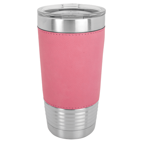 Polar Camel 20 oz. Laserable Leatherette Tumbler with Clear Lid