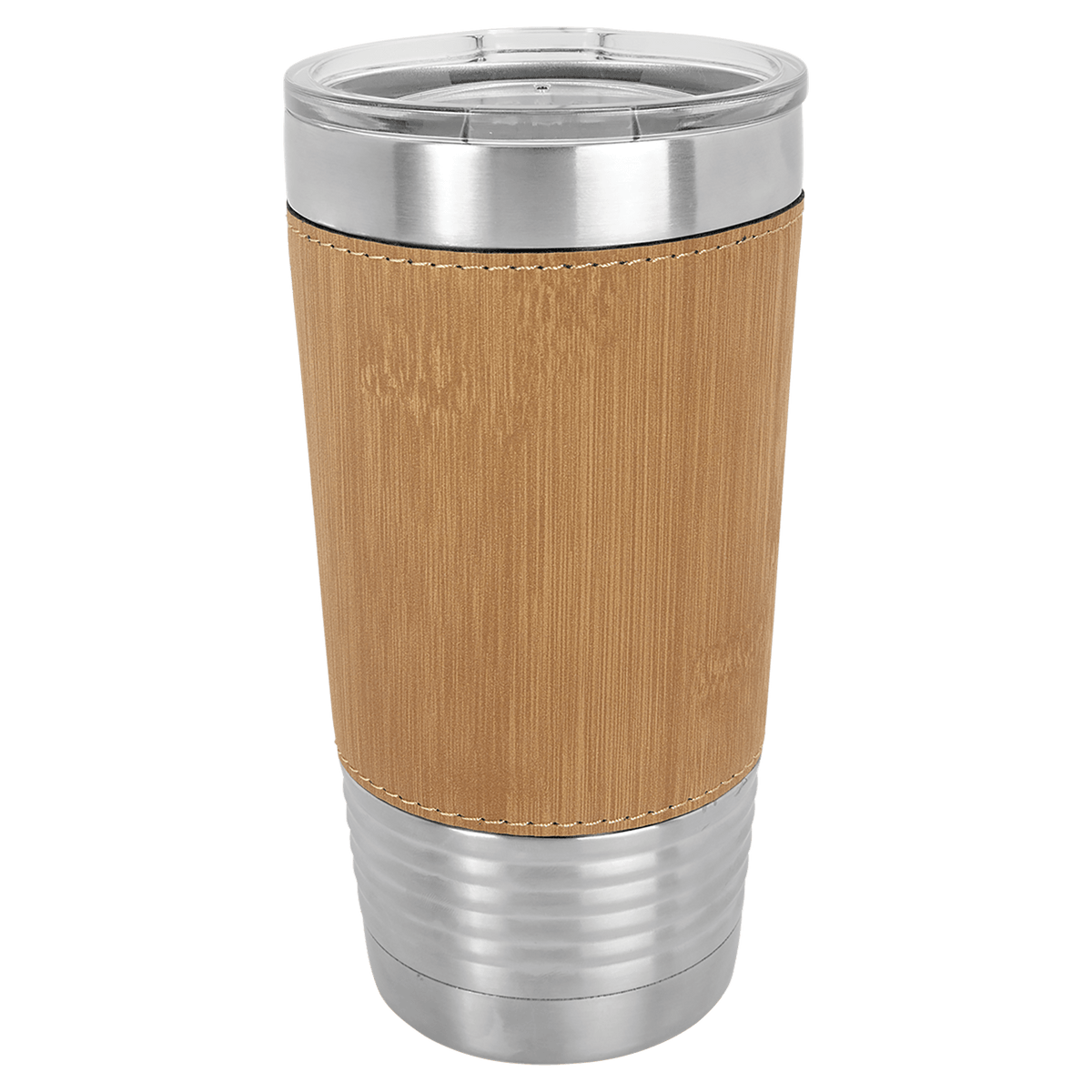 Polar Camel 20 oz. Laserable Leatherette Tumbler with Clear Lid