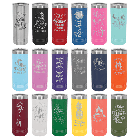 Polar Camel 22 oz. Skinny Tumbler with Slider Lid