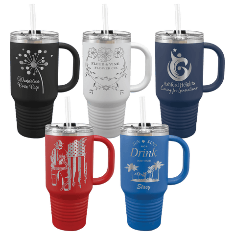 Polar Camel 32 oz. Travel Mug with Snap Lid and Straw