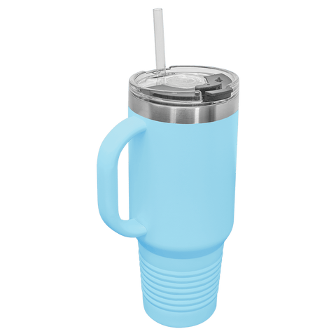 Polar Camel 40 oz.  Travel Mug with Handle & Straw