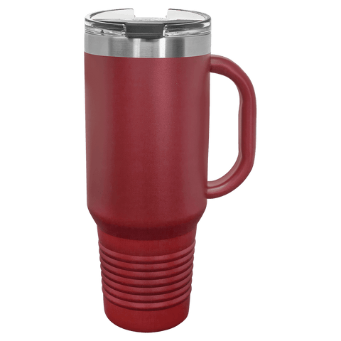 Polar Camel 40 oz.  Travel Mug with Handle & Straw